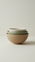 Stoneware nesting bowls set